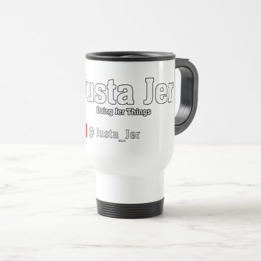 Justa Jer Logo Cup トラベルマグ (正面右)