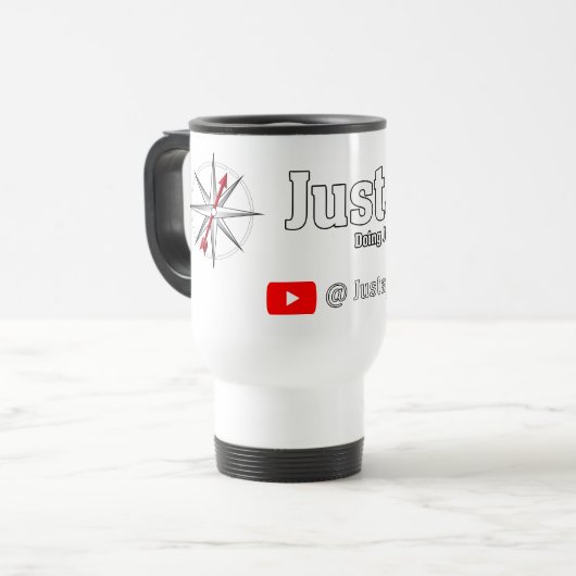 Justa Jer Logo Cup トラベルマグ (正面左)