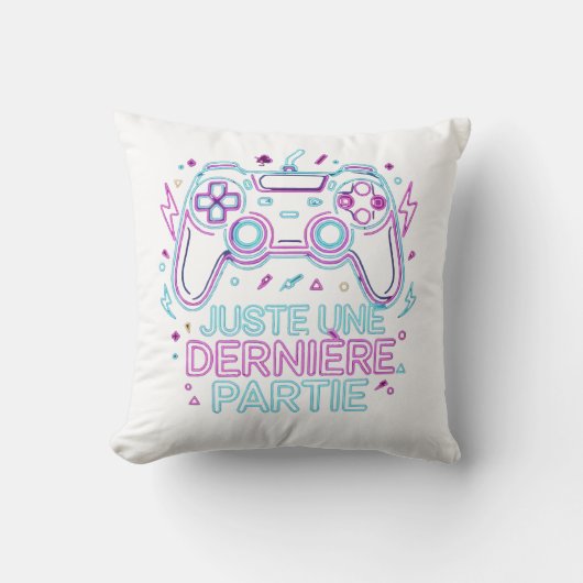 Juste Une Dernière Partie Retro Gamer T-Shirt  クッション (正面)