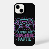 Juste Une Dernière Partie - Retro Neon black gamer iPhoneケース (裏面)