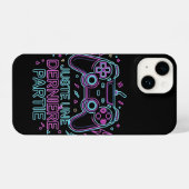 Juste Une Dernière Partie - Retro Neon black gamer iPhoneケース (裏面横)