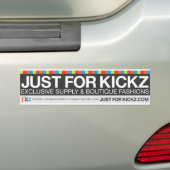 Justforkickzのオリジナルのステッカー バンパーステッカー (車上)