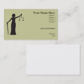 Justice女性名刺 名刺 (正面/裏面)