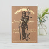 Justice弁護士の退職のパーティの招待状|の女性 招待状 (スタンド正面)