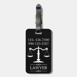 Justice はかりで測 Lagage Tagの逆文字付き ラゲッジタグ