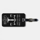 Justice はかりで測 Lagage Tagの逆文字付き ラゲッジタグ (裏面横)