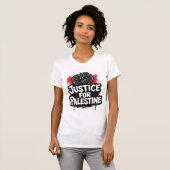 Justice For Palestine Graphic T-Shirt Tシャツ (正面フル)