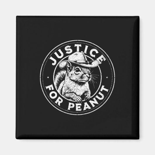 Justice For Peanut The Squirrel - P'nut Peanu マグネット (正面)