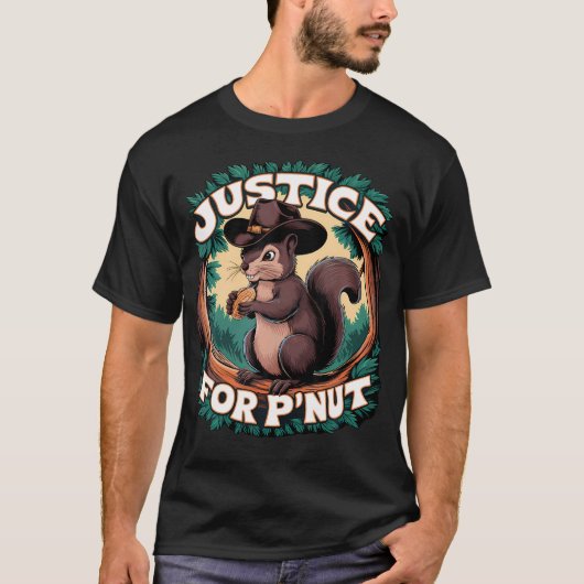 Justice For P'Nut - Cute Peanut The Squirrel Cobo Tシャツ (正面)