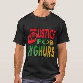 JUSTICE FOR UYGHURS Tシャツ (正面)