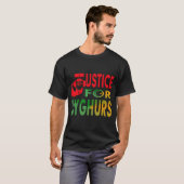 JUSTICE FOR UYGHURS Tシャツ (正面フル)
