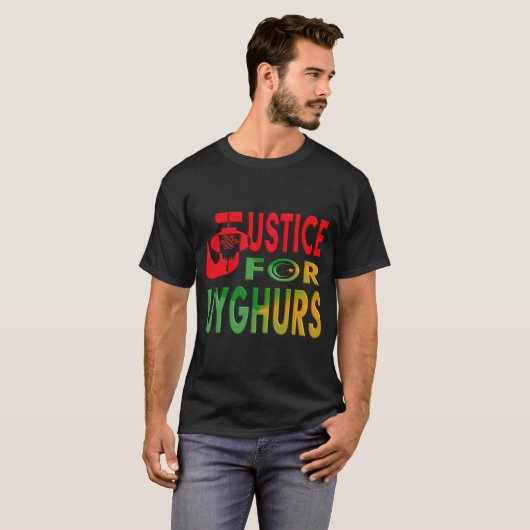 JUSTICE FOR UYGHURS Tシャツ (正面フル)