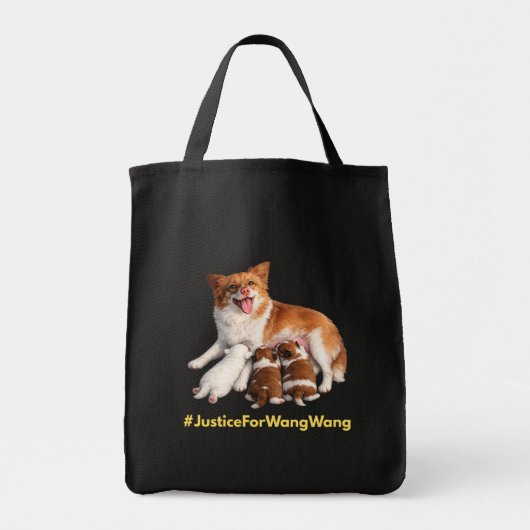 Justice for Wang Wang トートバッグ (正面)