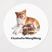 Justice for Wang Wang ラベル (デザイン2)