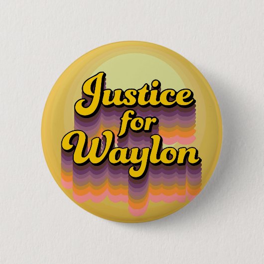 Justice For Waylon Cuevasボタン 缶バッジ (正面)