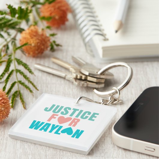 Justice For Waylon Keychain キーホルダー (正面右)