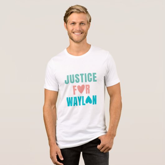 Justice For Waylon Men's T-shirt トライブレンドＴシャツ (正面全面)