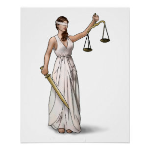 Justice Illustration女性 ポスター