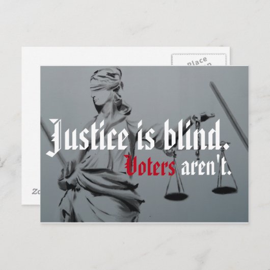 Justice is Blindはがき ポストカード (正面/裏面)