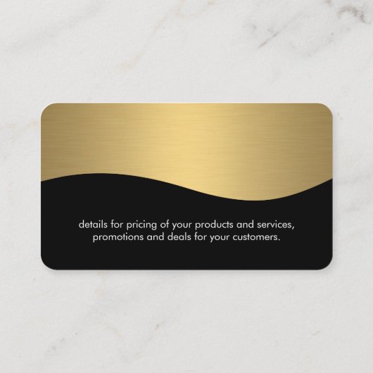 Justice Law Logo | Gold Metallic 名刺 (裏面)