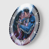Justice League #12 Wonder Woman & Superman Kiss ラージ壁時計 (傾斜)