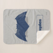 Justice League | Brush & Halftone Batman Symbol シェルパブランケット (正面(横))