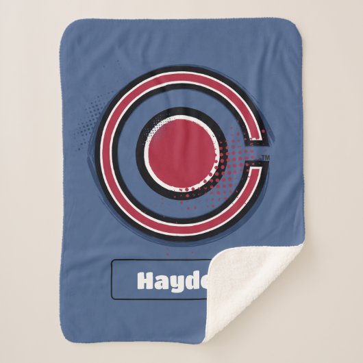 Justice League | Brush & Halftone Cyborg Symbol シェルパブランケット (正面)