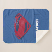 Justice League | Brush & Halftone Superman Symbol シェルパブランケット (正面(横))