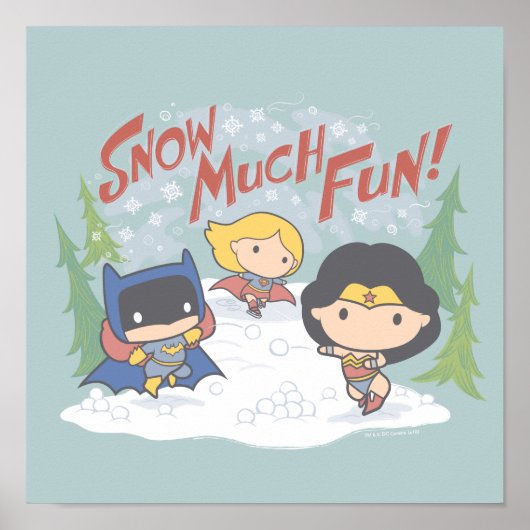 Justice League Chibi Snowball Fight ポスター (正面)