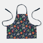 Justice League Holiday Bauble Pattern エプロン (正面)