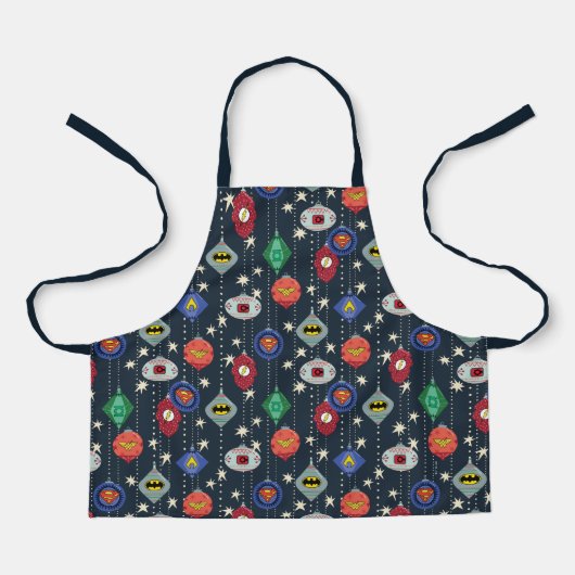 Justice League Holiday Bauble Pattern エプロン (正面)