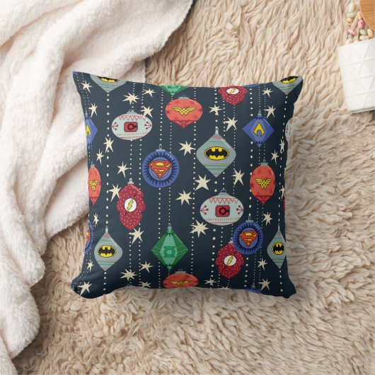 Justice League Holiday Bauble Pattern クッション (ブランケット)