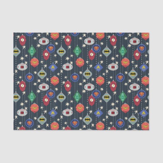 Justice League Holiday Bauble Pattern 薄葉紙 (正面)