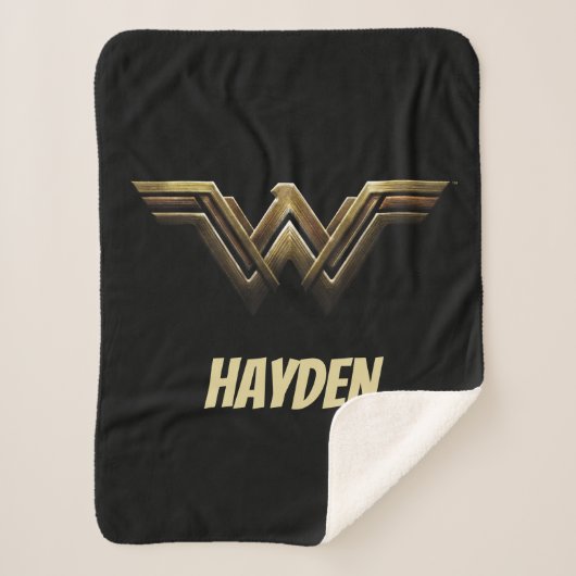 Justice League | Metallic Wonder Woman Symbol シェルパブランケット (正面)