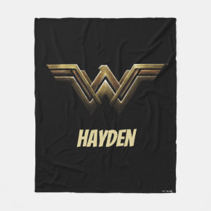 Justice League Metallic Wonder Woman Symbol フリースブランケット