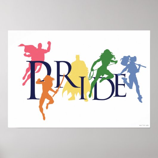 Justice League Pride Character Silhouettes ポスター (正面)