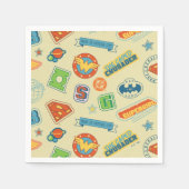Justice League Super Hero Badge Pattern スタンダードカクテルナプキン (正面)