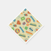 Justice League Super Hero Badge Pattern スタンダードカクテルナプキン (角)