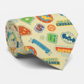 Justice League Super Hero Badge Pattern ネクタイ (ロール)