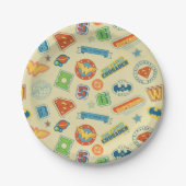 Justice League Super Hero Badge Pattern ペーパープレート (正面)
