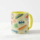 Justice League Super Hero Badge Pattern マグカップ (正面右)