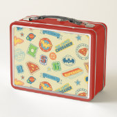 Justice League Super Hero Badge Pattern メタルランチボックス (裏面)