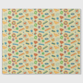 Justice League Super Hero Badge Pattern ラッピングペーパー (フラット)