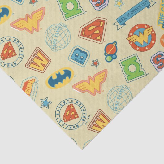 Justice League Super Hero Badge Pattern 薄葉紙 (詳細)