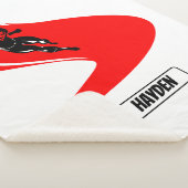 Justice League | Superman Flying Noir Pop Art シェルパブランケット (3/4)