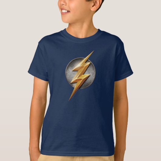 Justice League | The Flash Metallic Bolt Symbol Tシャツ (正面)