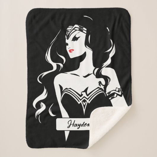 Justice League | Wonder Woman Noir Pop Art シェルパブランケット (正面)