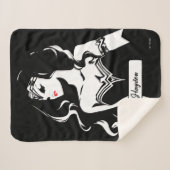 Justice League | Wonder Woman Noir Pop Art シェルパブランケット (正面(横))