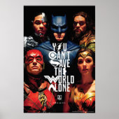 Justice League | You Can't Save The World Alone ポスター (正面)