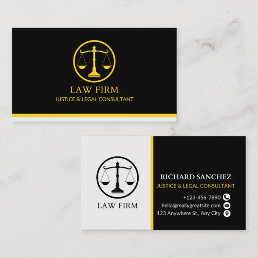 Justice & Legal Consultant – authoritative and pol 名刺 (正面/裏面)